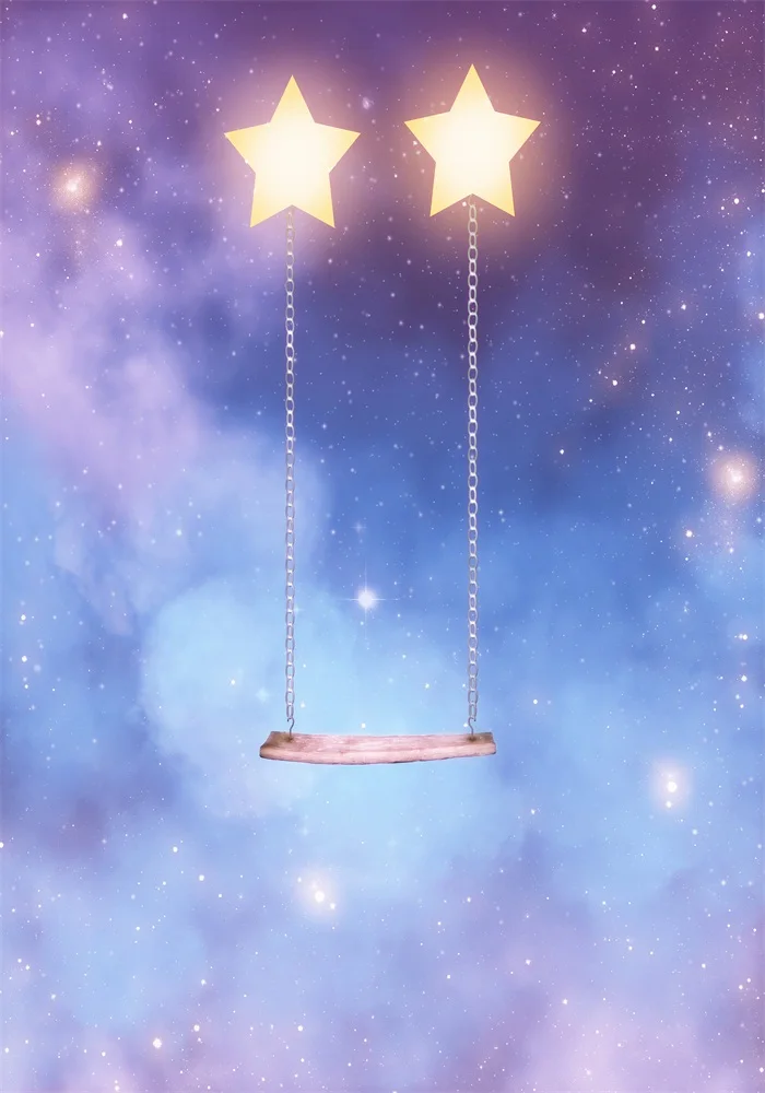 Laeacco Dreamlike Stars Swing Baby Новорожденные дети фотографические фоны Индивидуальные