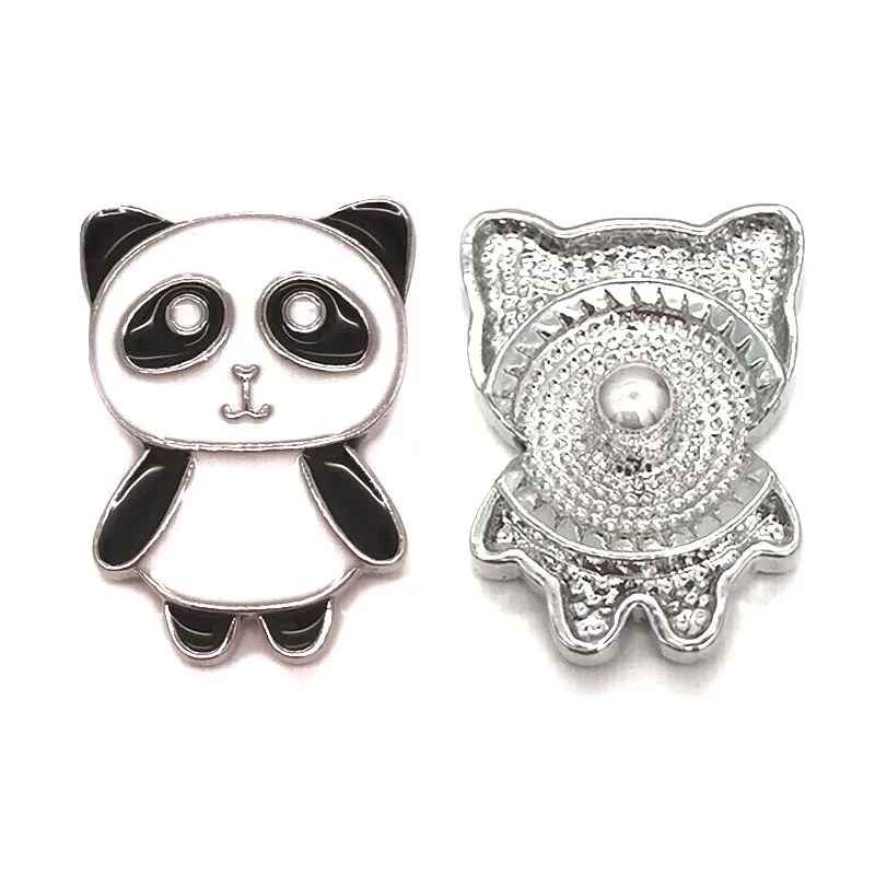 

Panda w368 3D 18mm 30mm rhinestone metal snap button for Bracelet Necklace Interchangeable Jewelry Women accessorie findings