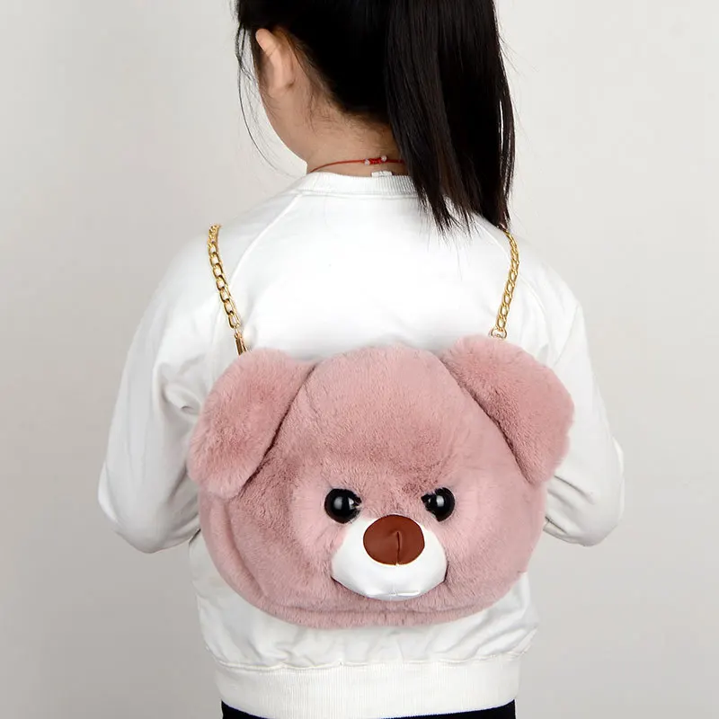 14 цветов стиль милый медведь плюшевые рюкзаки для девочек Для женщин сумки с рисунком головы медведя рюкзак Курьерские сумки сумка корейской моды