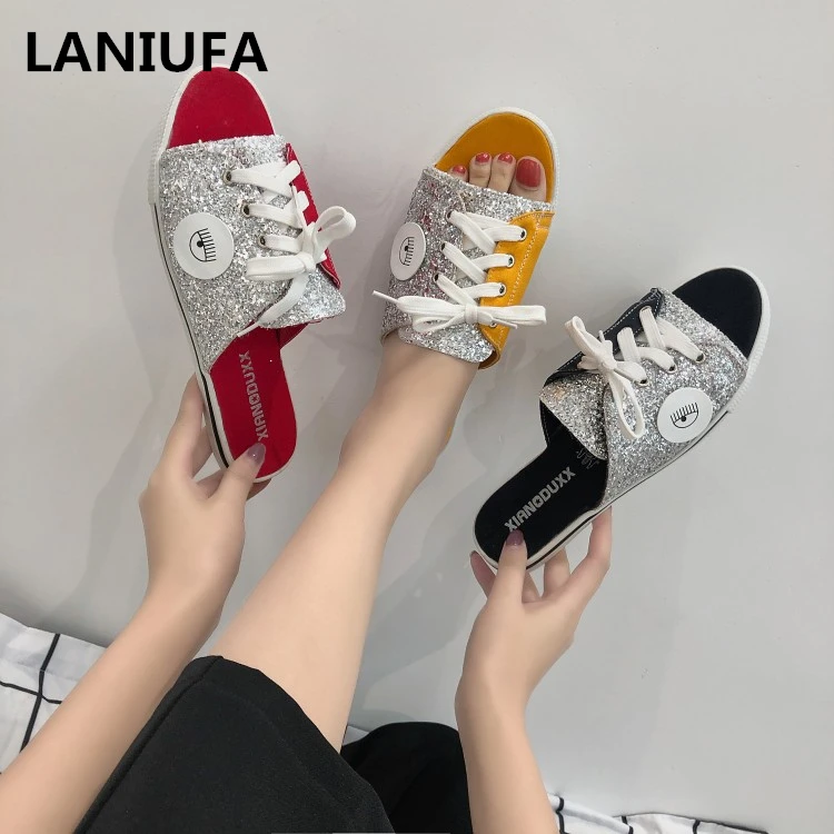 

slippers women slippers sandals Flip Flops women outdoor Indoor slip on flats Casual lace up Rome Slides Flip Flops sandals #913