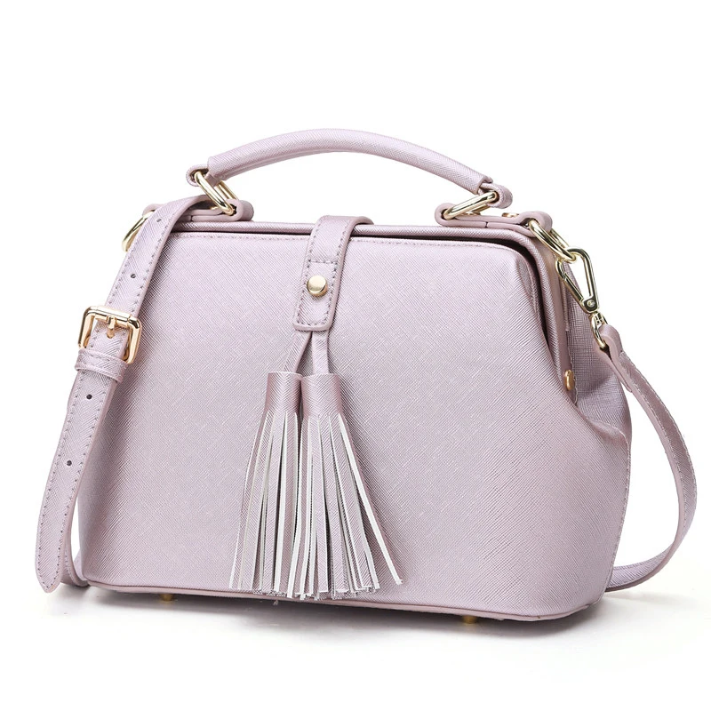 Large Retro Doctor Bag Stylish Tassel Bag Women Fashion font b Handbag b font Classy Shoulder