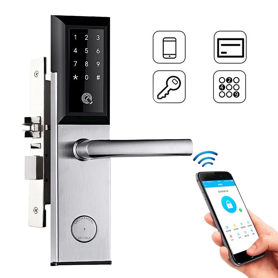 Электронный цифровой дверной замок с Bluetooth TTLock управление через приложение Wi Fi