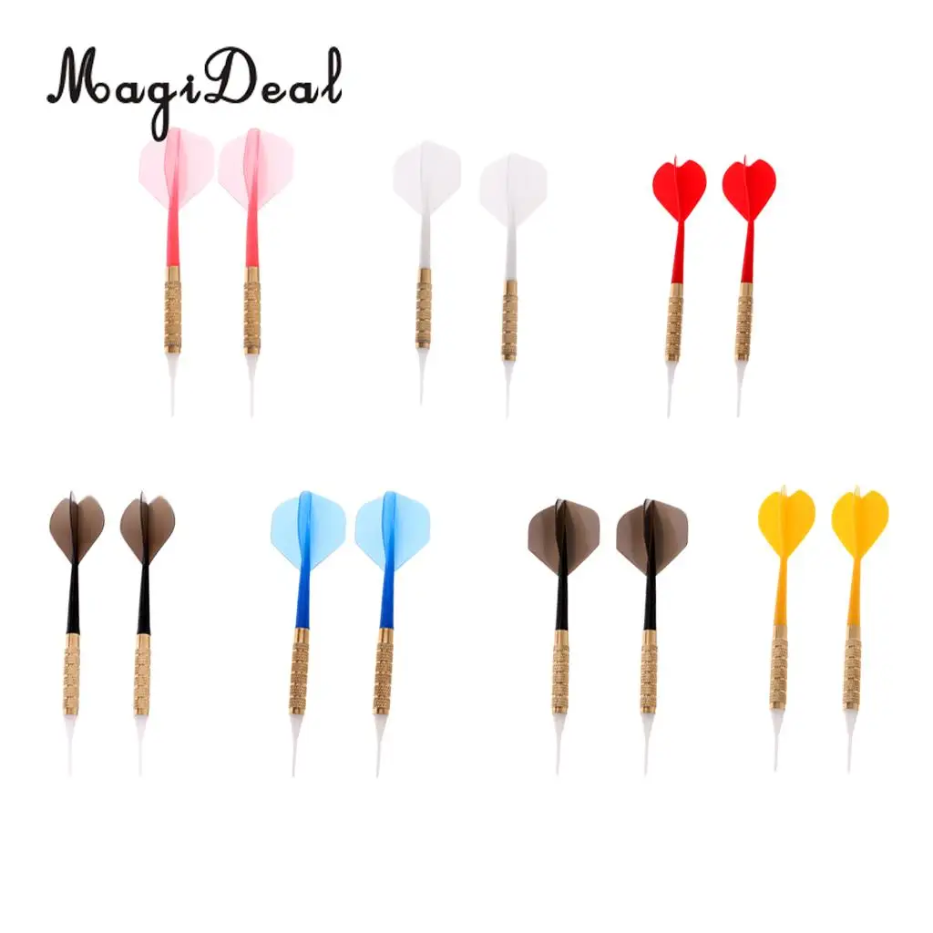 MagiDeal 14 Pcs 14 Grams Plastic Safety Soft Tip Dart for Electronic Soft Dartboard