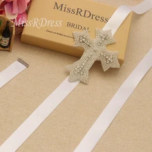 MissRDress ручная вышивка стразами свадебный пояс серебряные хрустальные аппликации со стразами Свадебная лента для свадьбы Выпускные платья JK916