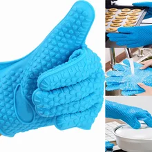 1 шт. уплотненные силиконовые пищевые для выпечки и bbq перчатки для готовки инструмент термостойкие силиконовые перчатки для Kithchen