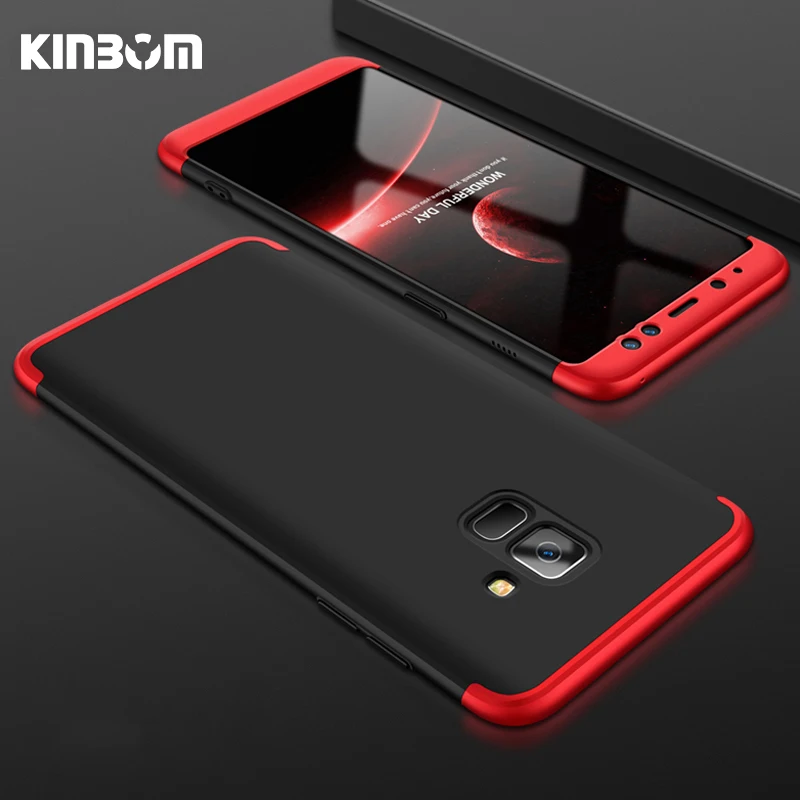 

kinbom Full 360 Protection Cover For Samsung Galaxy A6 A8 Plus 2018 Hard Case For Samsung A7 A9 2018 note8 note9 phone Cover