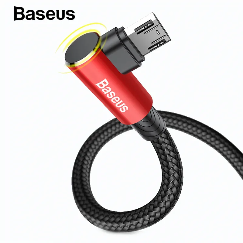 Baseus 90 درجة مايكرو كابل USB لسامسونج Xiaomi USB بيند لعبة سريع كابل شحن شاحن هاتف محمول يعمل بنظام تشغيل أندرويد USB كابل شحن Baseus 90 درجة مايكرو كابل USB لسامسونج Xiaomi USB بيند لعبة سريع كابل شحن شاحن هاتف محمول يعمل بنظام تشغيل أندرويد USB كابل شحن
