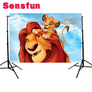 

sxy544 Blue Sky Lion King Simba Rafiki Timon Rock Baby Kids Custom Photography Studio Backgrounds Backdrop Vinyl 7x5ft