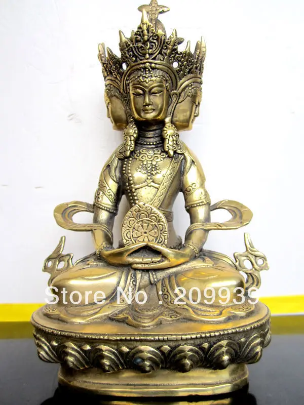 

00720 Buddhist bronze VAIROCANA, Herr der Mitte buddha statue (A0314)