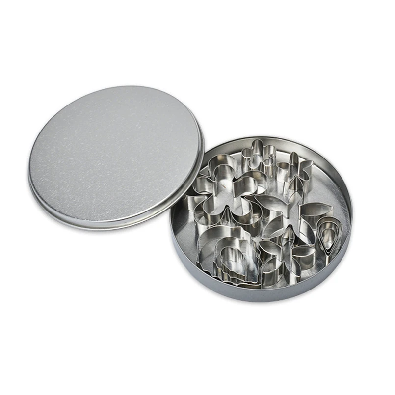  12Pcs Stainless Steel Biscuit Pastry Cookie Cutter Cake Decor Baking Mould Tools   #4D21 (4)