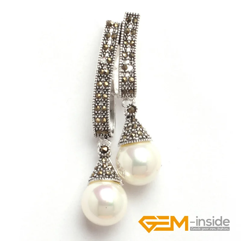 Assorted Gemstone Necklace Pendants Beads Marcasite Tibetan Silver Jewelry Gift 
