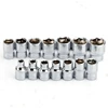14Pcs 3/8" Drive Socke Set 6 7 8 9 10 11 12 13 14 15 16 17 18 19mm Socket Wrench Set 6 Point Socket Bit Adapter Car Repair Tools 1