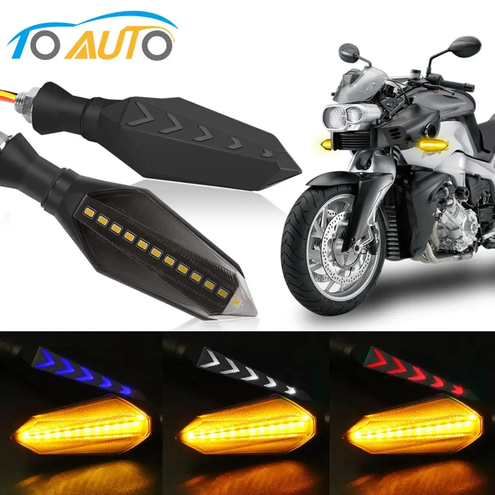 

2pcs Universal Motorcycle LED Turn Signal Light Indicators Lasher Handle Bar Blinker Side Marker Lamp Motorbike Accessories