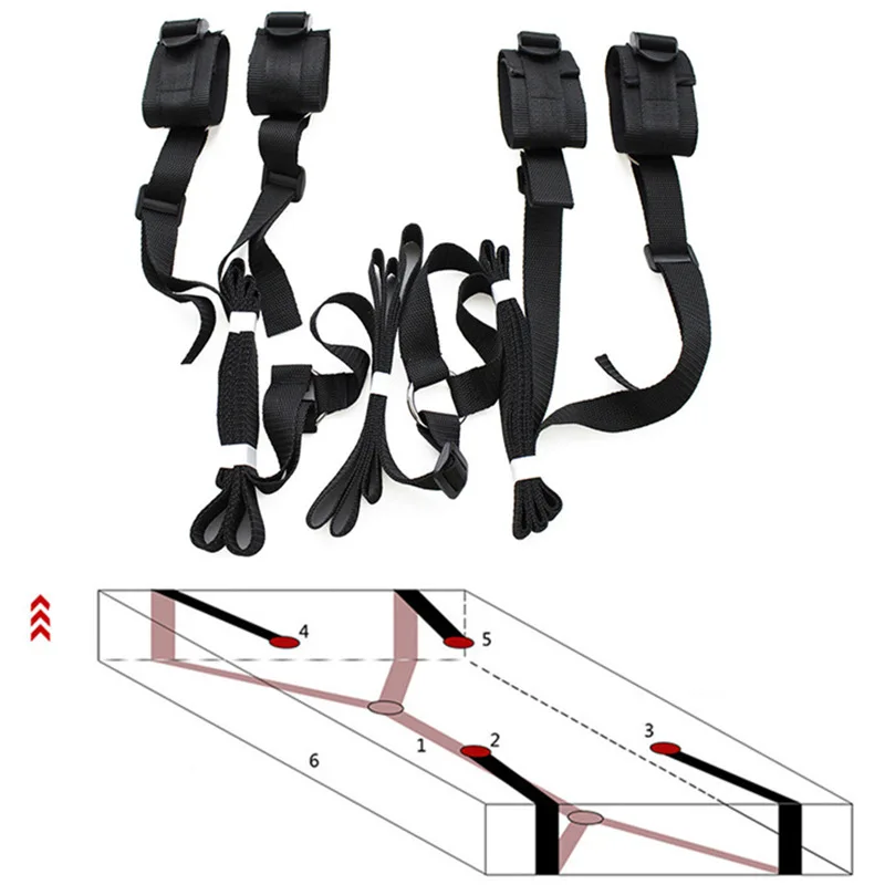  Handcuffs Games for Adult Bdsm Bondage bdsm toys Soft Solid Bed Mattress Bondage Set Restraints Sla