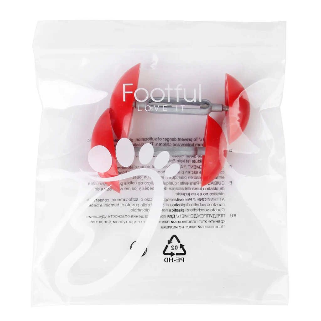 Footful Mini Shoe Stretchers Shapers Width Extenders Adjustable for Mens Womens Red Pack of 2pcs