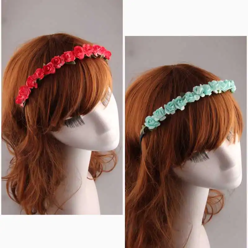 Buy Festival Women Bride Boho Style Floral Rose Flower
