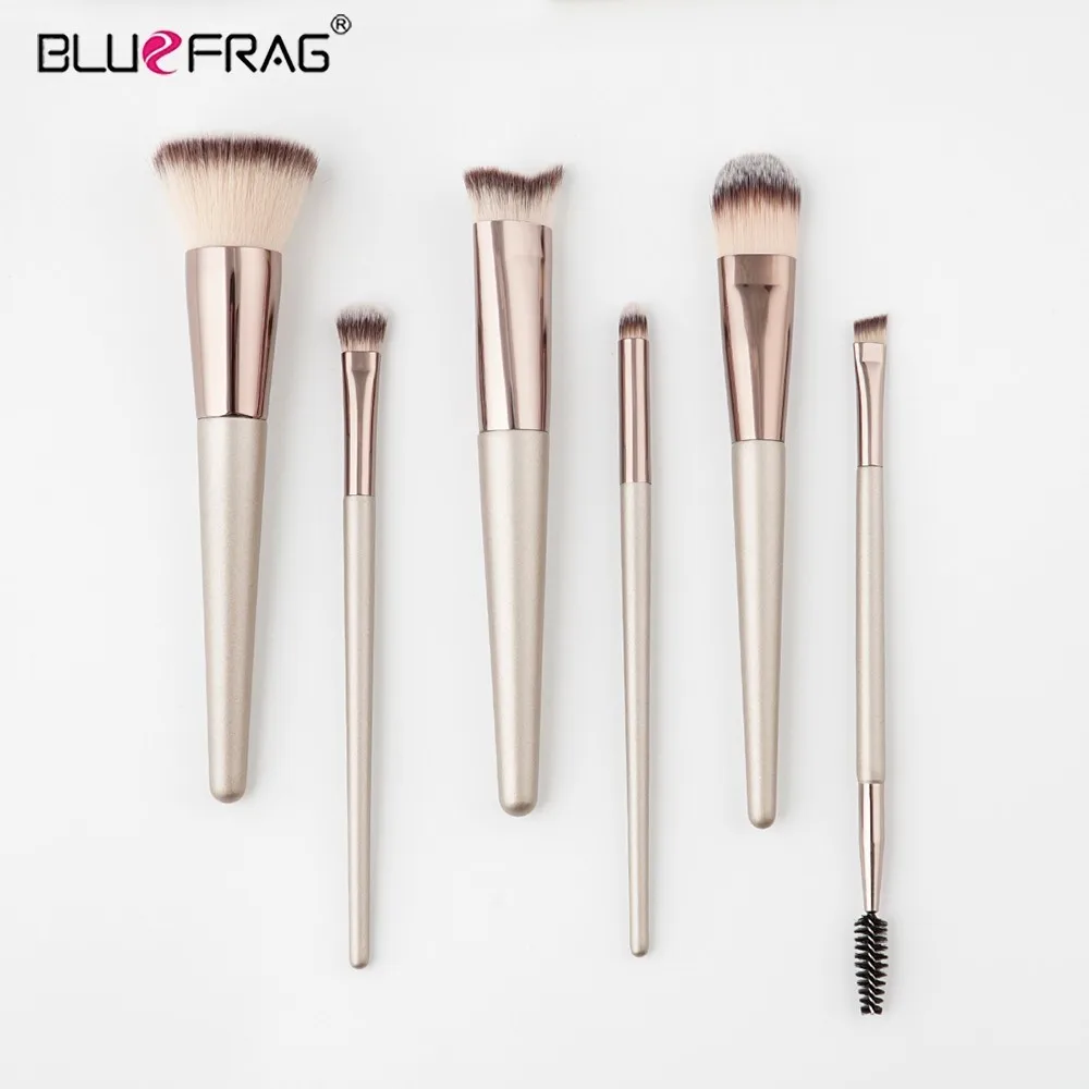 BLUEFRAG Pro 6pcs Makeup Brushes Set Powder Foundation Eyeshadow Make Up Cosmetics Soft Synthetic Hair High Quality|makeup brush set|brush set6pcs
