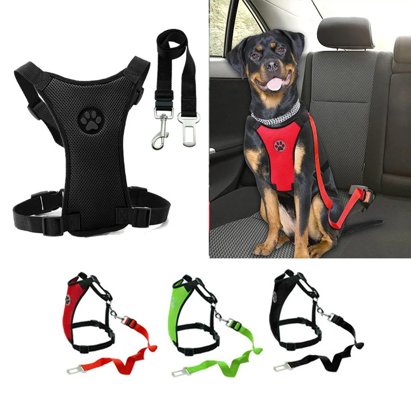 Buy Dog Harness Seat Safety Vehicle Dog Belt With