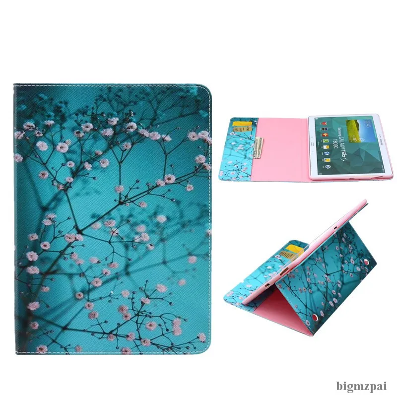

Luxury Flower Tablets Cover Case for Samsung Galaxy Tab S T800 T805 10.5"Protector Tablet Shell PU Leather Stand Wallet Case+Pen