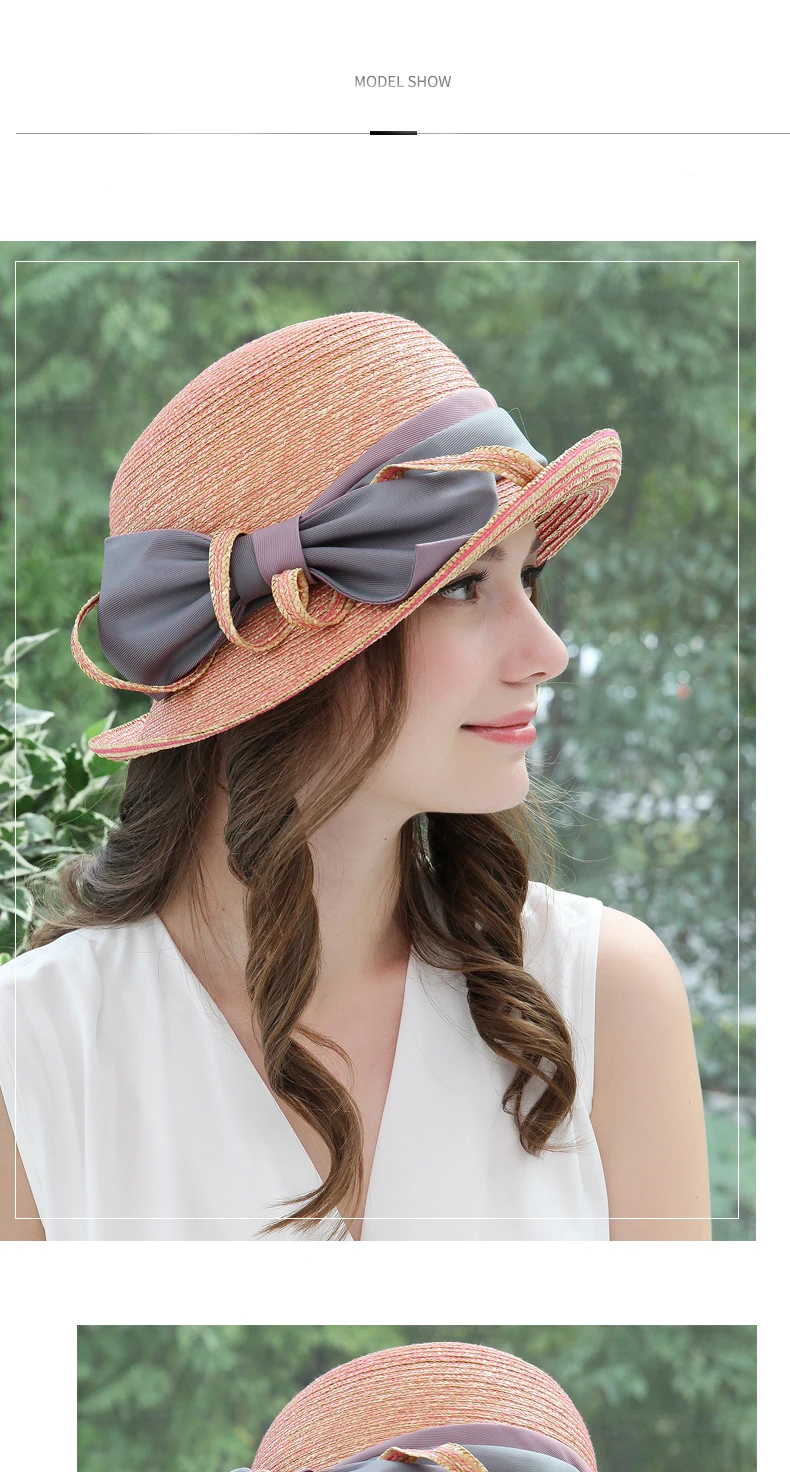 100% Natural Raffia Straw Hat For Women 2022 Summer Elegant Wide Brim Floppy Casual Beach Sunbonnet Fashion