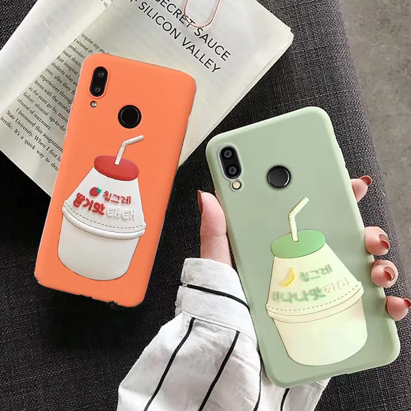 

3D Patterned Banana Milk Soft TPU Case Cover sfor Xiaomi Redmi Note 7 5 S2 6A 4X 4A GO Mi 8 Lite 9 SE A2 Mix 2S F1 Silicon Coque