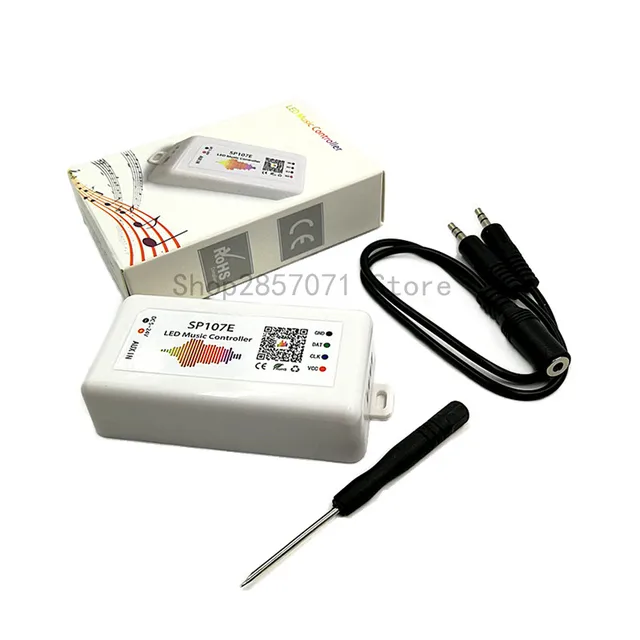 WIFI Bluetooth SP107E Pixel IC SPI Music LED Controller by Phone APP For WS2812 SK6812 SK9822 RGBW APA102 LPD8806 Strip DC5-24V
