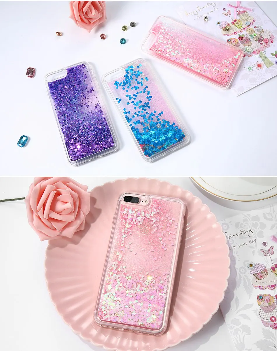 Glitter Quicksand Cover For iPhone 7 Plus For iPhone 6 6S Plus 5 5S SE Sequin Silicon Phone Cases (6)