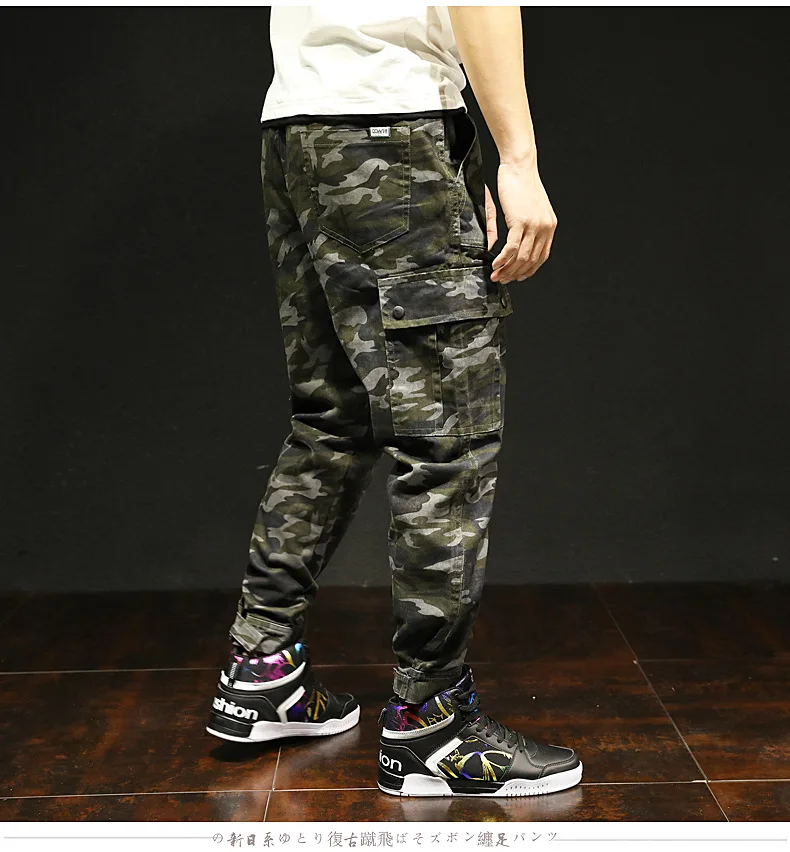 2 Maigre Pantalon Printemps Trou Jeans 2019 3 Biker Grande Longueur Taille Marque Pour Lâche Cheville Hommes Déchiré 1 Nouvelle Denim Camouflage Effilochée wxPax7R