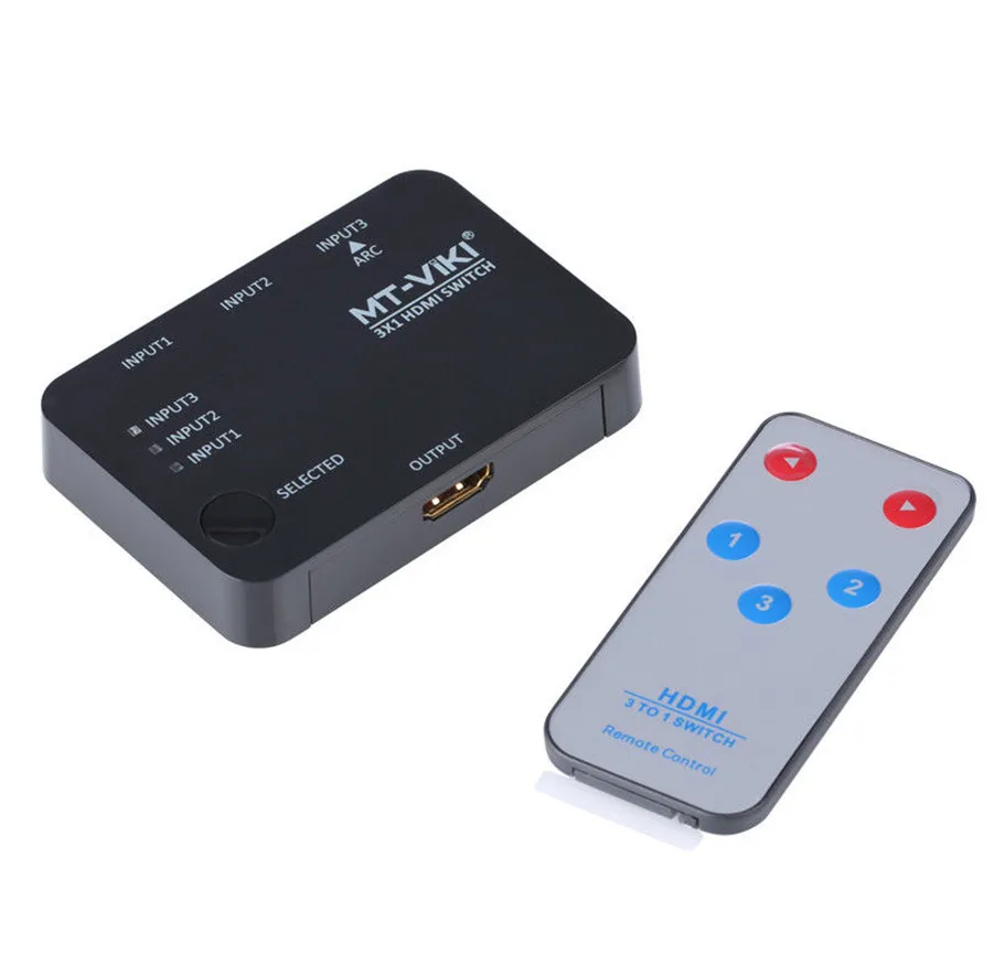 MT-VIKI 3x1 4 K HDMI переключатель селектор 3 вход 1 выходной коммутатор Поддержка 3D ИК пульт дистанционного управления селектор MT-SW301SR