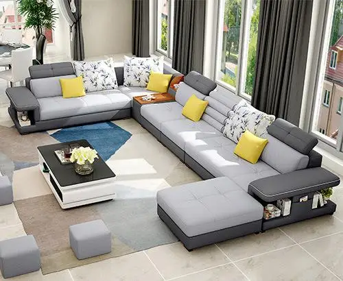 The Large Sized Apartment Sofa Simple Modern U Type Factory Direct S