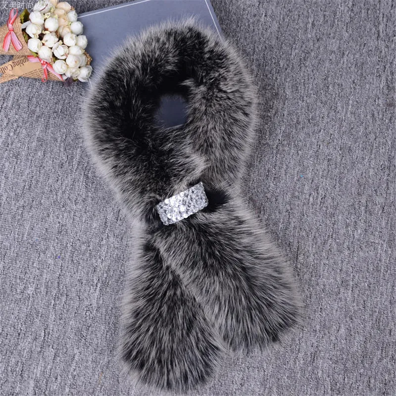 New arrival Luxury warm Winter women fur scarf real fox fur scarves warm neck fur collar