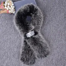 New arrival Luxury warm Winter women fur scarf real fox fur scarves warm neck fur collar