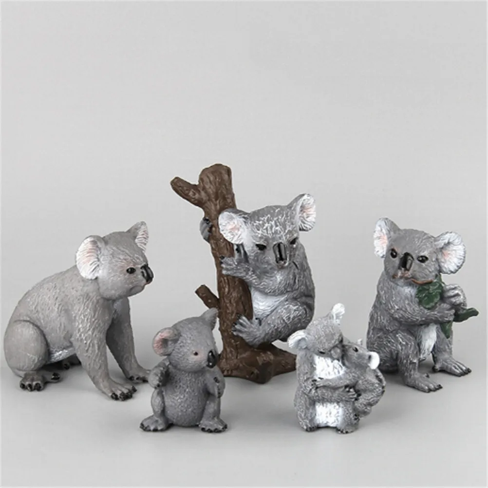 Игрушки коала медведь прочные из ПВХ моделирование животных модель фигурки и