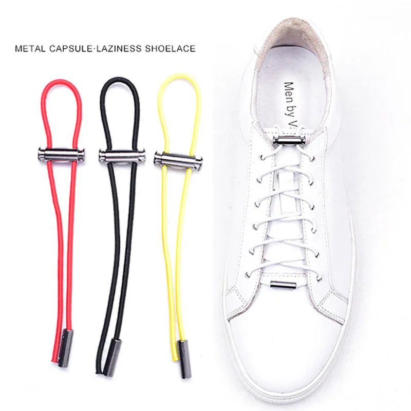 12 sets Metal laces lock Do not tie Metal laces locking sneakers Kits gold silver buckle Metal lace black metal shoelace anchor