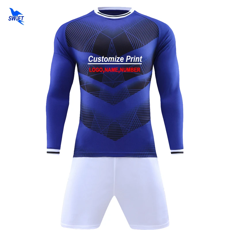 2018 Men's Long Sleeve Soccer Jerseys Set Customize Goalkeeper Football