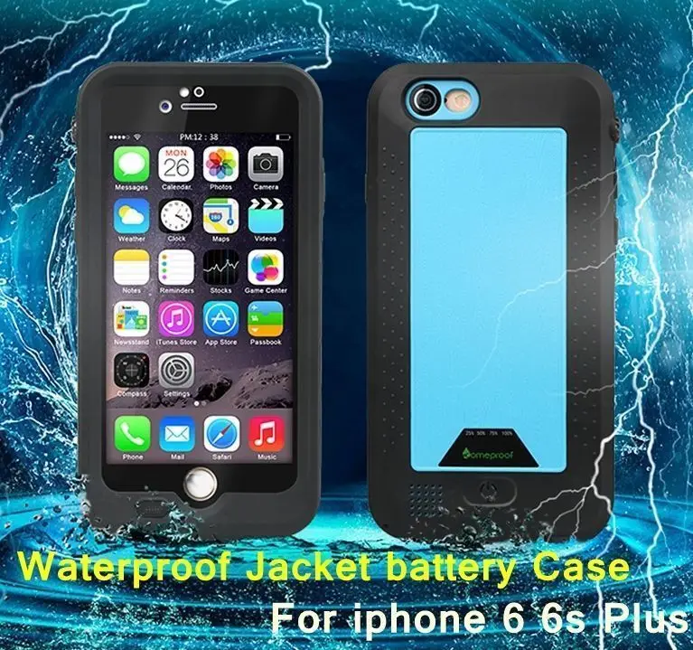 2750mAh 4300 mah Power Bank External Backup Battery Portable Charger Waterproof ShockProof Case For iPhone 6