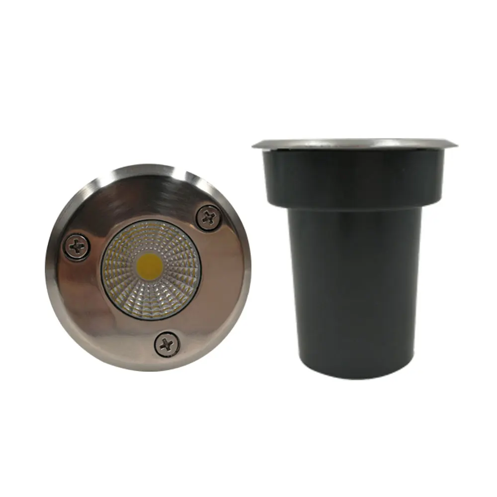 Kopen Nieuwe IP68 3 W 5 W COB Waterdichte LED Ondergrondse Licht Outdoor Grond Tuinpad Floor Begraven Yard Spot Landschap 85 265 V DC12V