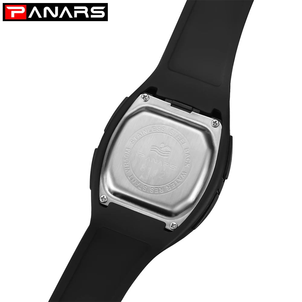 PANARS Square Digital Watch Men Sports Watch 50M Waterproof Outdoor Led Watch Men Clock Male Wristwatch relogio masculino