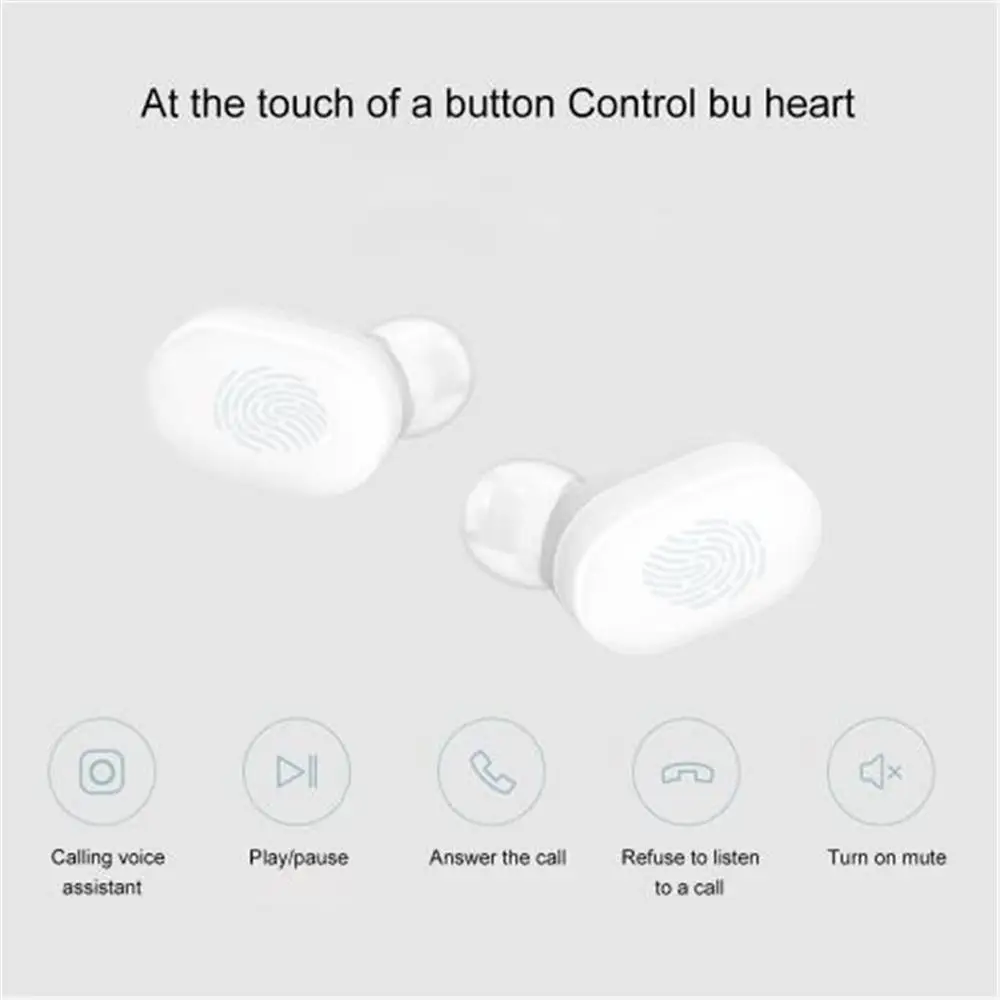 Xiaomi AirDots Redmi Air беспроводные наушники Bluetooth наушники TWS Bluetooth 5,0 Молодежная версия сенсорное управление с зарядным устройством