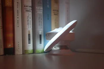 

[Seven Neon]Flying Saucer Shape Body Sensor Wall Lamp USB Charging 360 Degree Rotary Table Light LED Bedroom Night Light