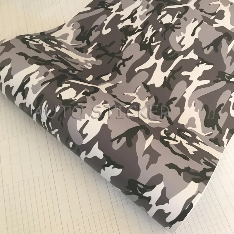 Black white gray camo vinyl car wraps car sticker 4