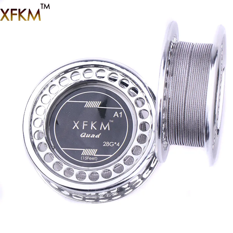 

XFKM 5m/roll 28G*4 Quad Clapton Wire for RDA RBA Rebuildable Atomizer Heating Wires Coil Tool Quad Clapton Heating Wire A1