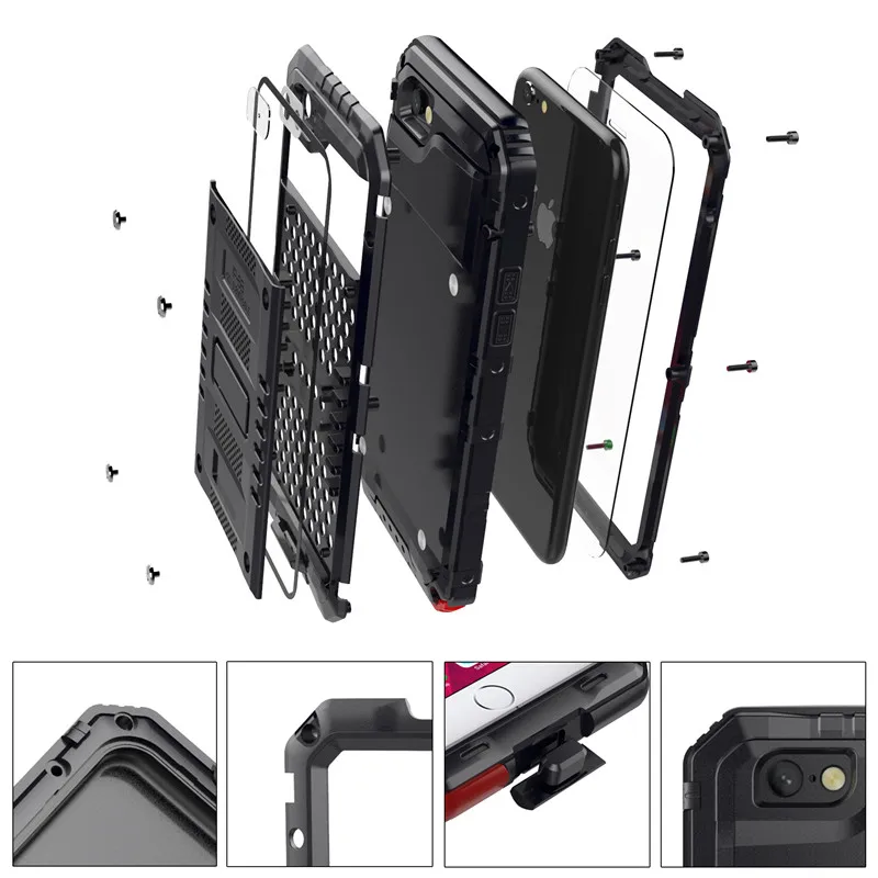Metal Aluminum waterproof case for iphone 7plus (40)