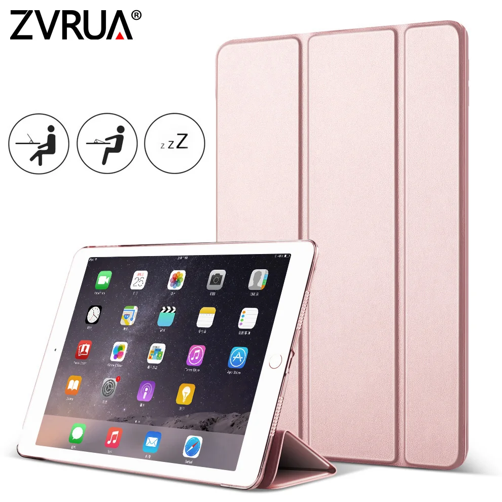 Для iPad Air2 Air1 ZVRUA YiPPee Тонкий чехол из искусственной кожи умный для Apple Air 1/ 2 прочная