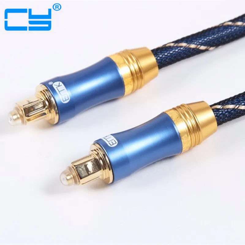 High Quality Premium Toslink Optical Audio Cable Audio Spdif Cord Blue