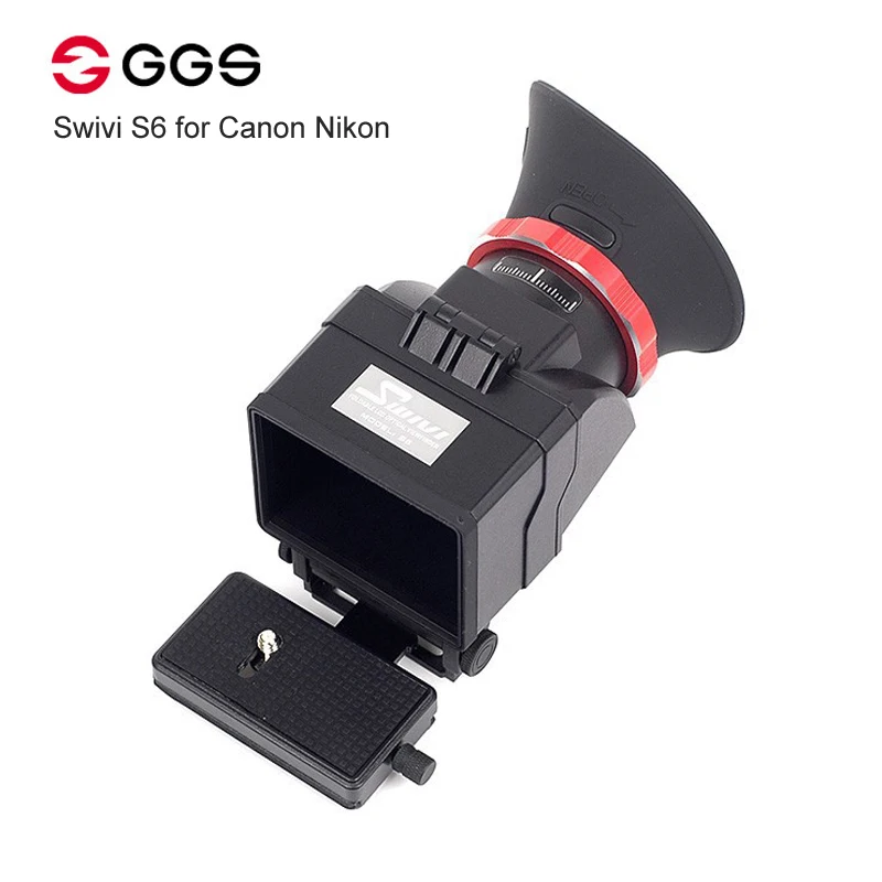 Видоискатель GGS Swivi S6 с ЖК-экраном 3 &quot/3 2&quot для Canon 5D2 5D3 6D 7D 70D 750D 760D Nikon D7000 D7200 D750 D610