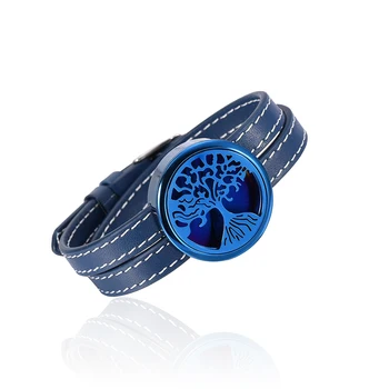 

IJB0525 316L Stainless Steel Bracelet Aromatherapy Diffuser Necklace Perfume Locket Fashion Tree For Women Gifts Free Pads