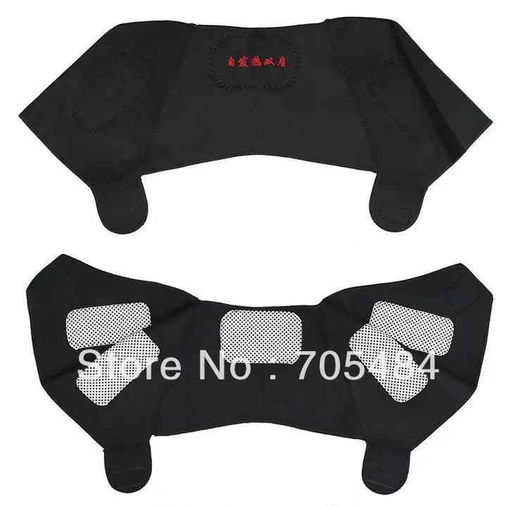 

Free shipping 1 piece Magnetic Therapy shoulder heating Protection Spontaneous Heating massage tourmaline shoulder heating belt