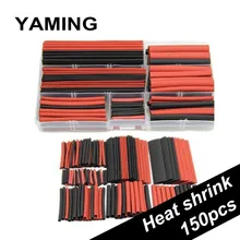 150pcs with box Shrinkage Ratio 2:1 Polyolefin Heat Shrink Tubing Tube Sleeving Drop ship Car Cable Sleeve Wrap Wire Kit