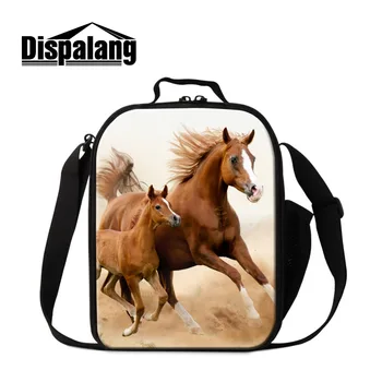 

2017 Animal Lunch Bags for Teen Boys Horse Lunch Cooler Bags Pattern for Children School Cool Insulated Lunch Box Bag for Girls
